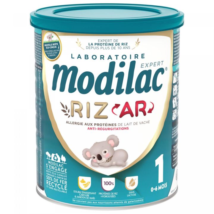 Lait de riz en poudre 1er &acirc;ge 0-6 mois AR Modilac Expert - pot de 800 g