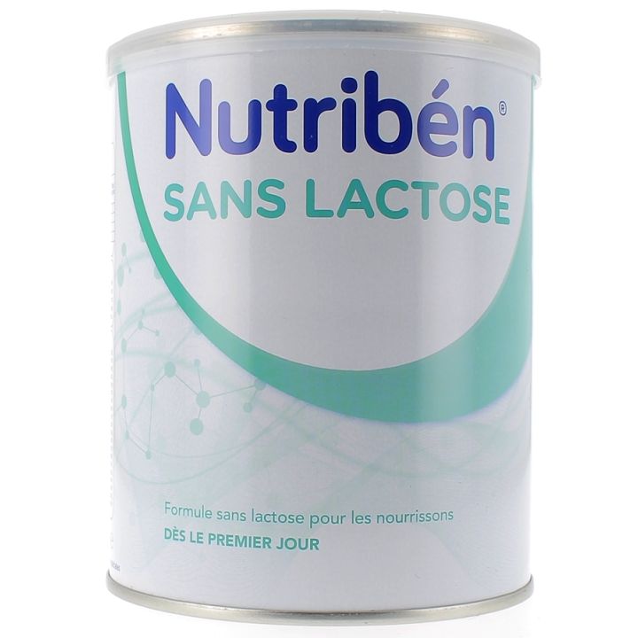 Lait en poudre b&eacute;b&eacute; sans lactose Nutriben - 400 g