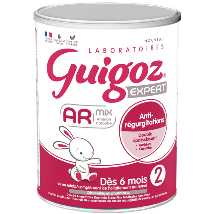 Lait expert AR 2&egrave;me &acirc;ge d&egrave;s 6 mois anti-r&eacute;gurgitations Guigoz - pot de 780g