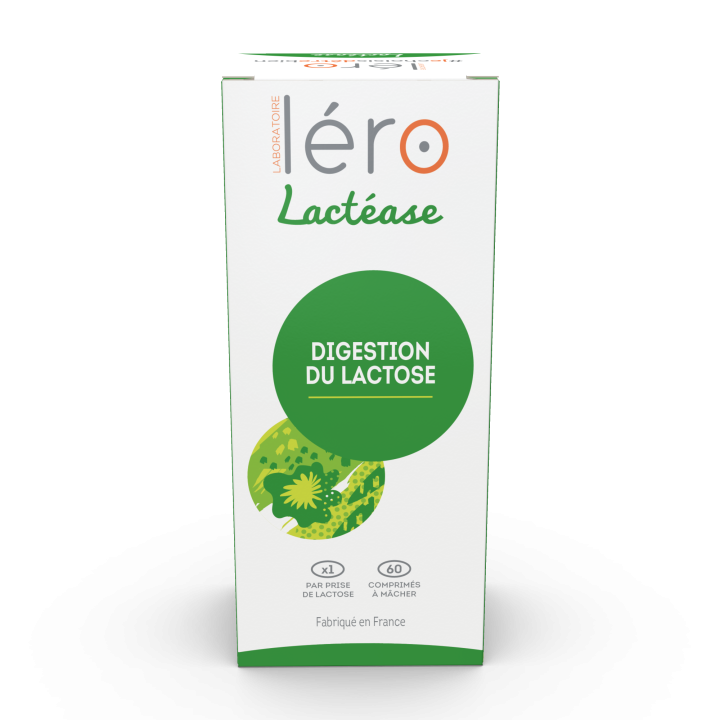L&eacute;ro Lact&eacute;ase digestion du lactose - boite de 60 comprim&eacute;s