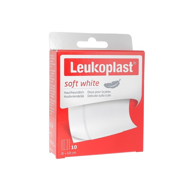Leukoplast Soft White pansements &agrave; d&eacute;couper BSN Medical - bo&icirc;te de 10 pansements de 8 x 10 cm