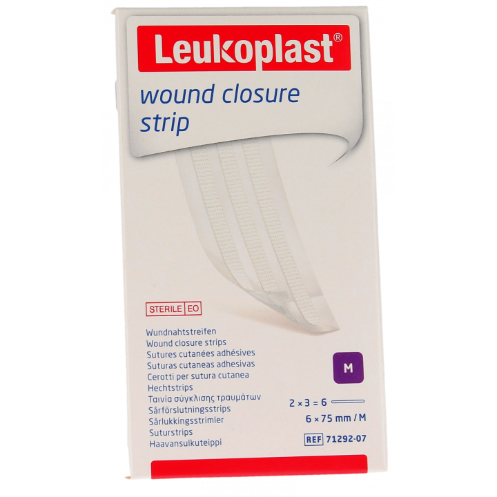 Leukosan Strip sutures cutan&eacute;es adh&eacute;sives BSN M&eacute;dical - 6 strips de 6 x 75mm