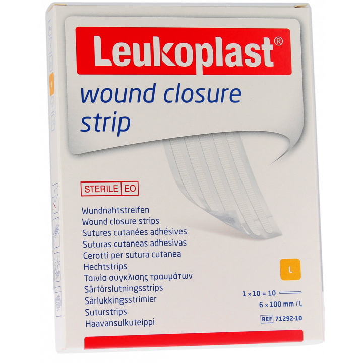 Leukosan Strip sutures cutan&eacute;es adh&eacute;sives BSN M&eacute;dical - 10 strips de 6 x 100 mm