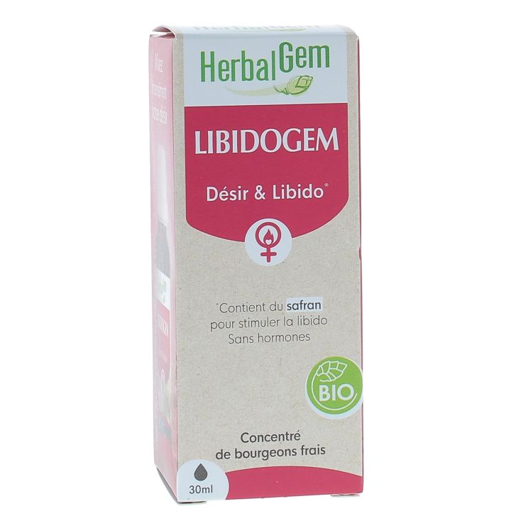Libidogem d&eacute;sir & libido femme bio Herbalgem - flacon compte-gouttes de 30ml