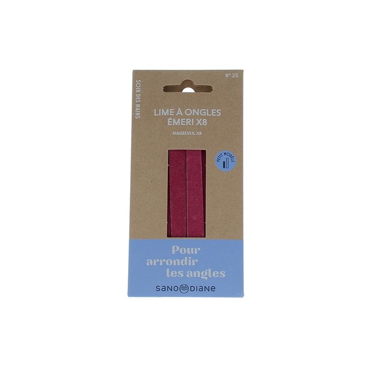 Limes &agrave; ongles &eacute;meri petit mod&egrave;le Sanodiane - 8 limes