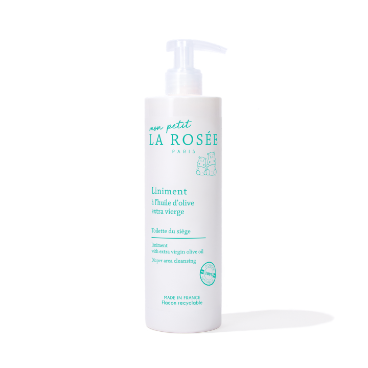 Liniment b&eacute;b&eacute; &agrave; l'huile d'olive extra vierge La Ros&eacute;e - flacon de 400 ml