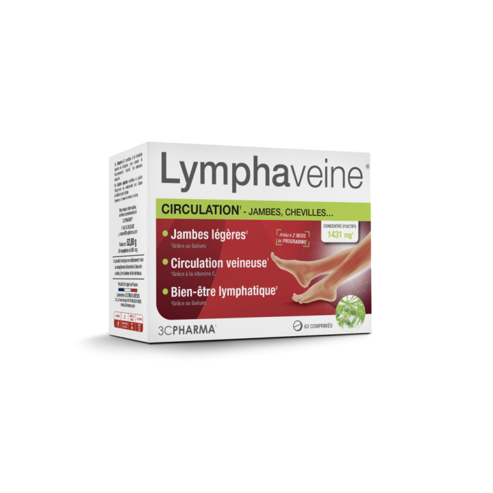 Lymphaveine circulation 3C Pharma - bo&icirc;te de 60 comprim&eacute;s