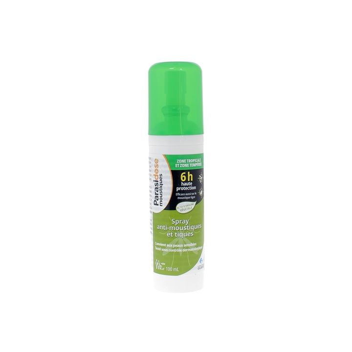 Spray anti-moustiques et tiques zone tropicale et zone temp&eacute;r&eacute;e Parasidose - spray de 100ml