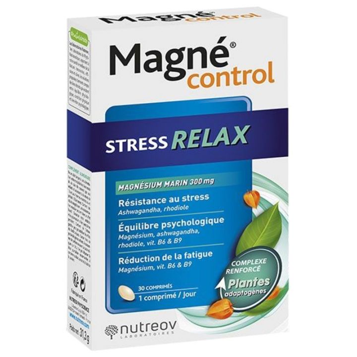 Magn&eacute; Control stress relax Nutreov - boite de 30 comprim&eacute;s
