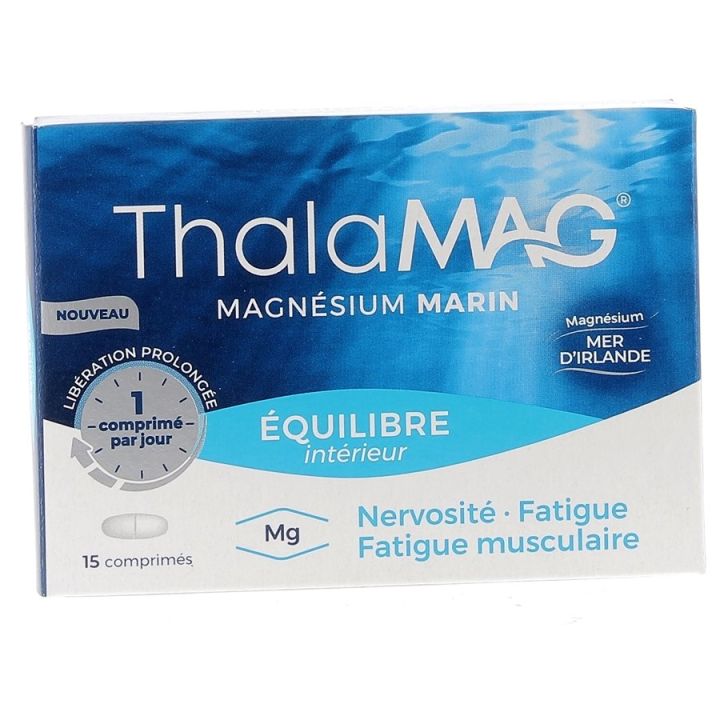 Magn&eacute;sium marin &eacute;quilibre int&eacute;rieur Thalamag - bo&icirc;te de 15 comprim&eacute;s