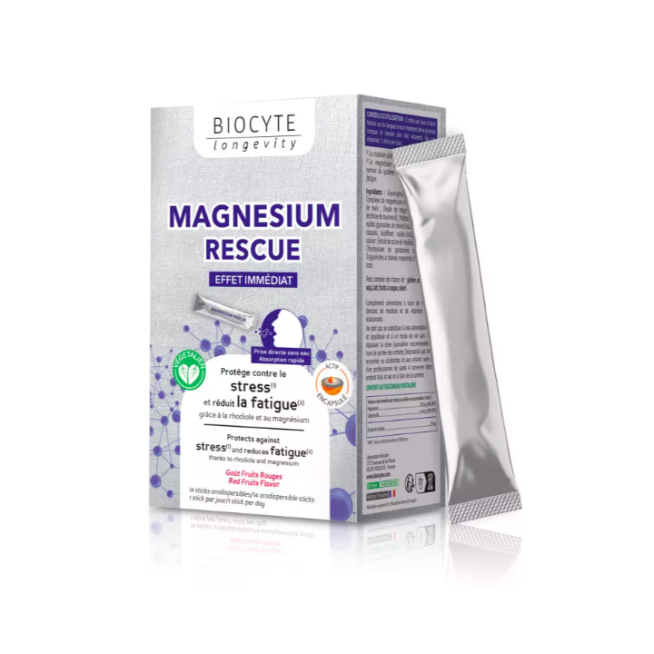 Magn&eacute;sium Rescue Biocyte - bo&icirc;te de 14 sticks