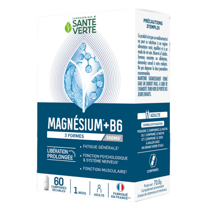 Magn&eacute;sium Sant&eacute; Verte - boite de 60 comprim&eacute;s