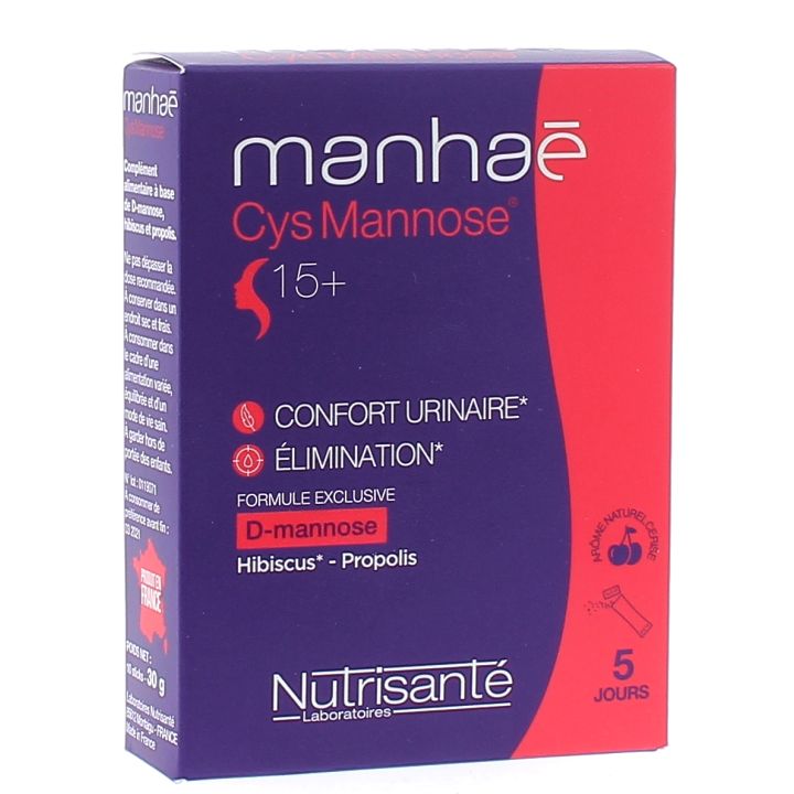 Manha&eacute; Cys Mannose Nutrisant&eacute; - 10 sticks de 30 g