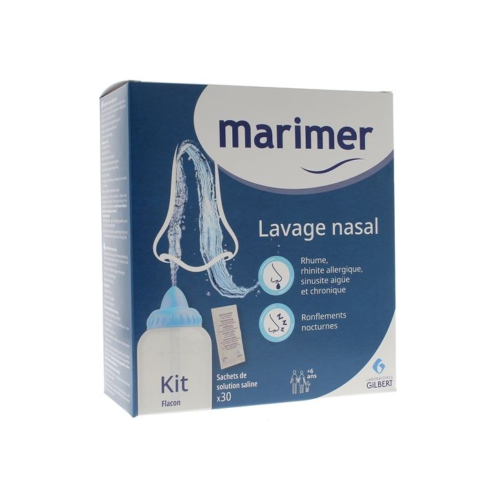 Marimer Lavage nasal kit irrigation - bo&icirc;te d'un flacon + 30 sachets
