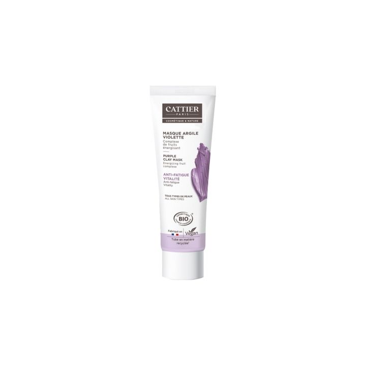 Masque &agrave; l'argile violette bio Cattier - tube de 100 ml