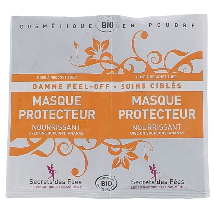 Masque Protecteur Nourissant Bio Gamme Peel-Off Secrets des F&eacute;es - 2 masques de 8 g