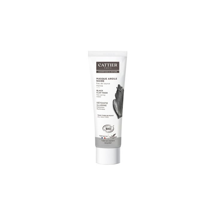 Masque &agrave; l'argile noire bio Cattier - tube de 100ml