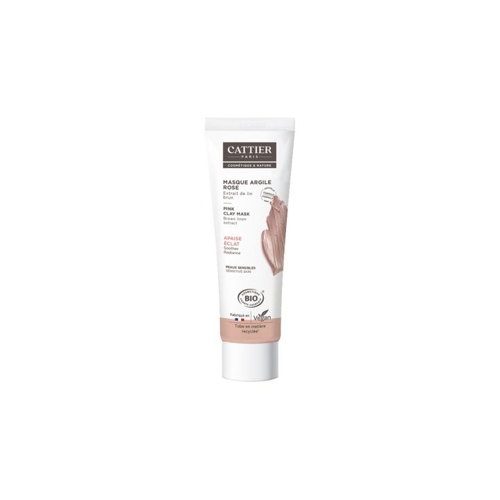 Masque &agrave; l'argile rose bio Cattier - tube de 100 ml