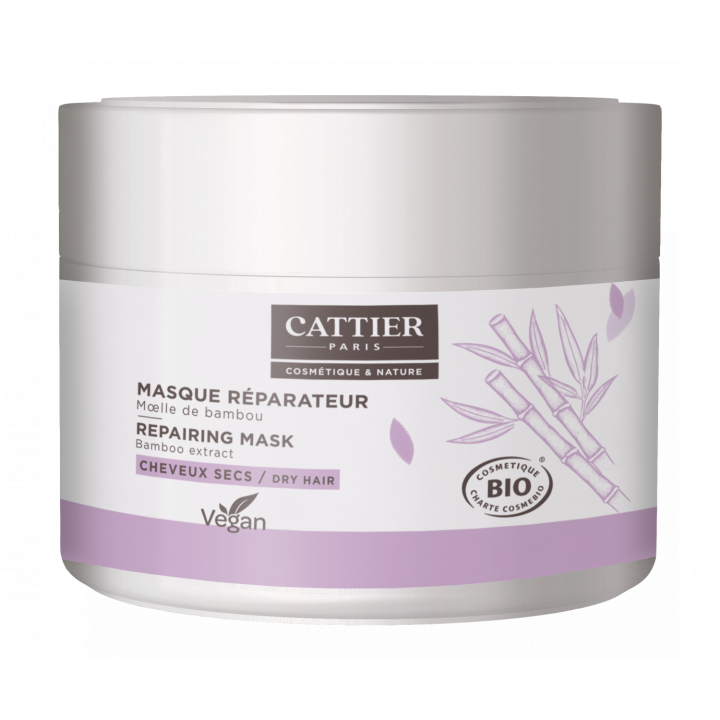Masque capillaire r&eacute;parateur bio Cattier - pot de 200 ml