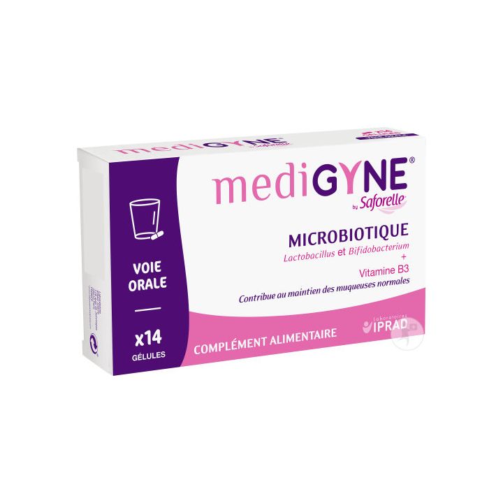Medigyne microbiotique by Saforelle - boite de 14 g&eacute;lules