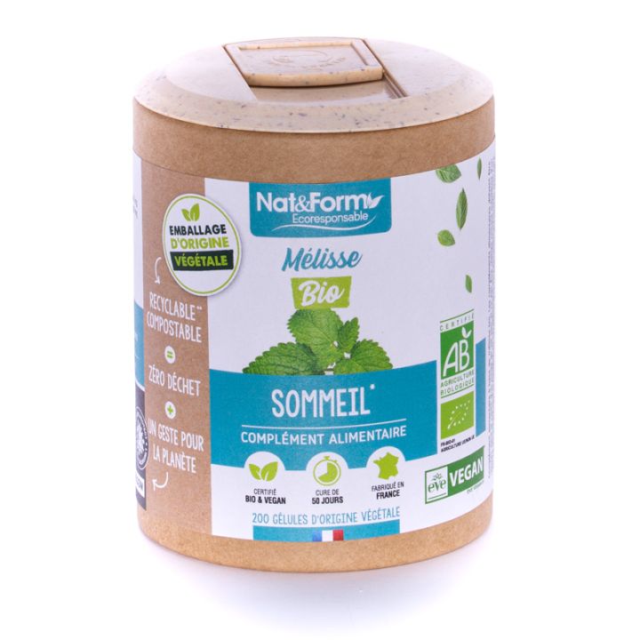 M&eacute;lisse Bio Ecoresponsable Nat&Form - boite de 200 g&eacute;lules