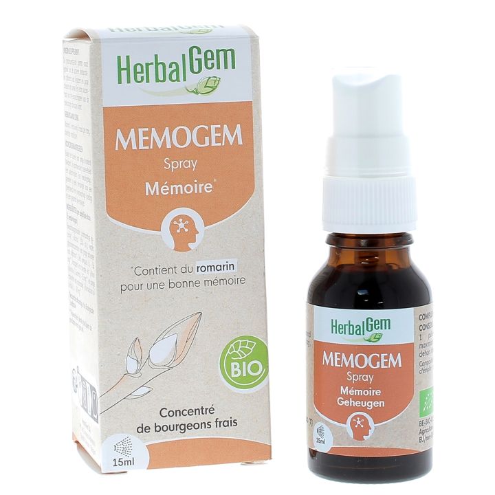 Memogem spray m&eacute;moire bio Herbalgem - spray de 15ml