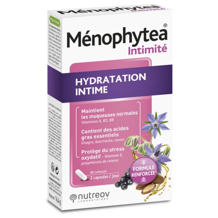 M&eacute;nophytea hydratation intime Nutreov - bo&icirc;te de 30 capsules