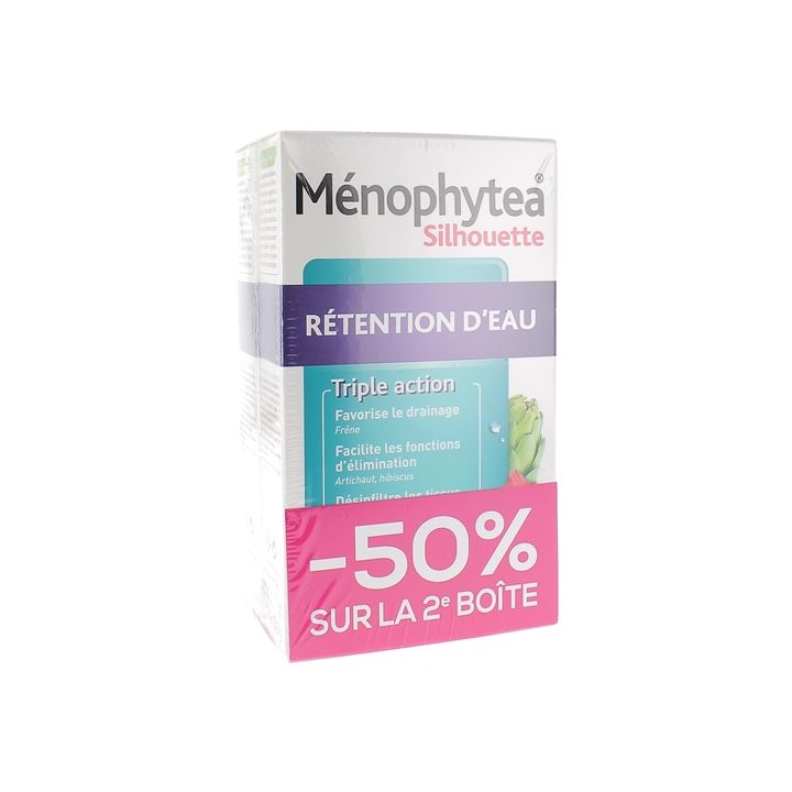 M&eacute;nophytea Silhouette r&eacute;tention d'eau Nutreov - lot de 2 boites de 30 comprim&eacute;s