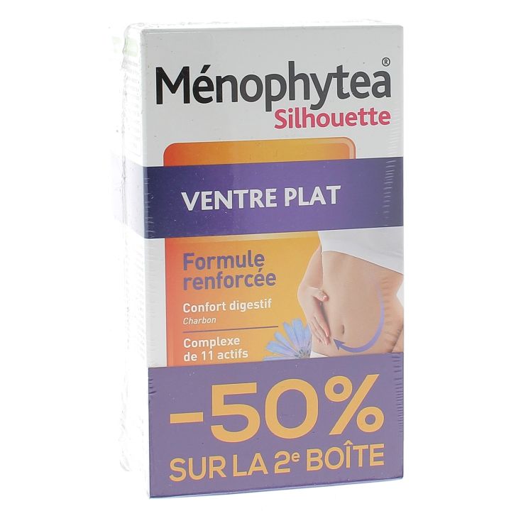 M&eacute;nophytea silhouette ventre plat - lot de 2 boites de 30 comprim&eacute;s