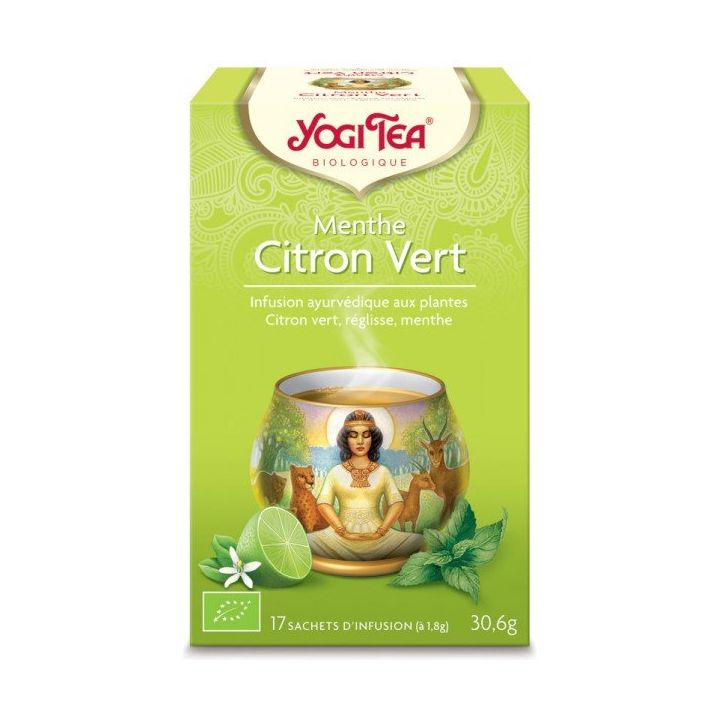 Menthe citron vert infusion BIO Yogi Tea - boite de 17 sachets 