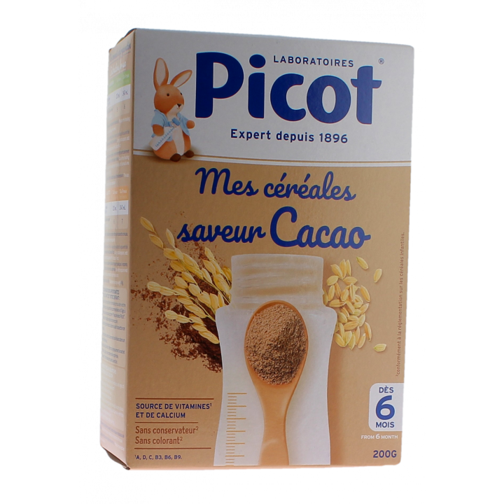 Mes c&eacute;r&eacute;ales saveur cacao Picot - boite de 200g
