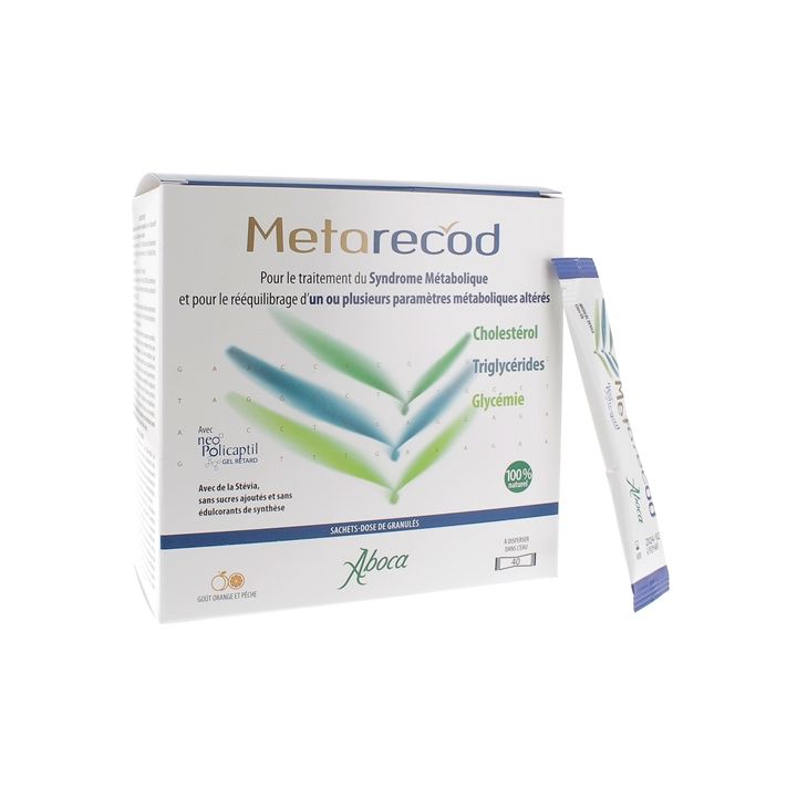 Metarecod traitement du syndrome m&eacute;tabolique Aboca - bo&icirc;te de 40 sachets-dose de granul&eacute;s