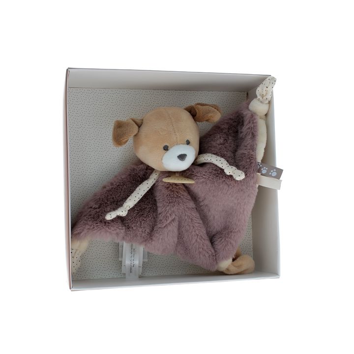 Mini doudou chien Doudou et compagnie - bo&icirc;te avec doudou de 20 cm
