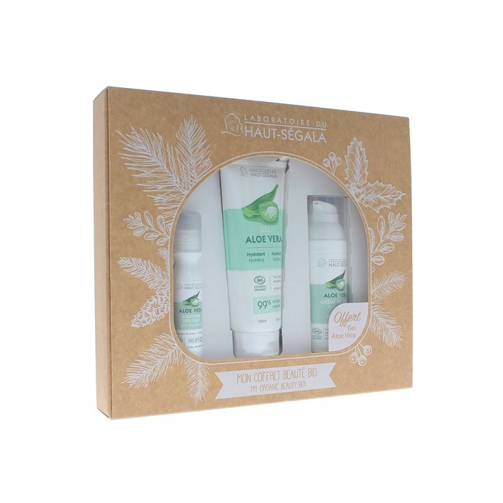 Mon coffret beaut&eacute; bio &agrave; l'aloe-vera Haut-S&eacute;gala - coffret contenant 3 produits