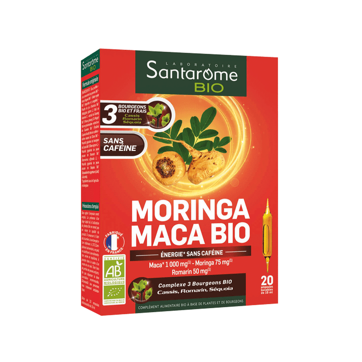 Moringa maca bio Santarome Bio - bo&icirc;te de 20 ampoules
