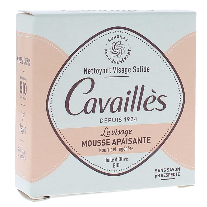 Mousse apaisante solide Rog&eacute; Cavaill&egrave;s - pain de 70g