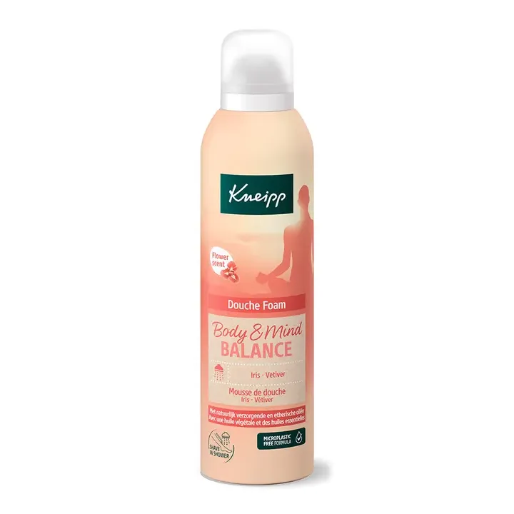 Mousse de douche body&mind balance Kneipp - flacon-pompe de 200ml