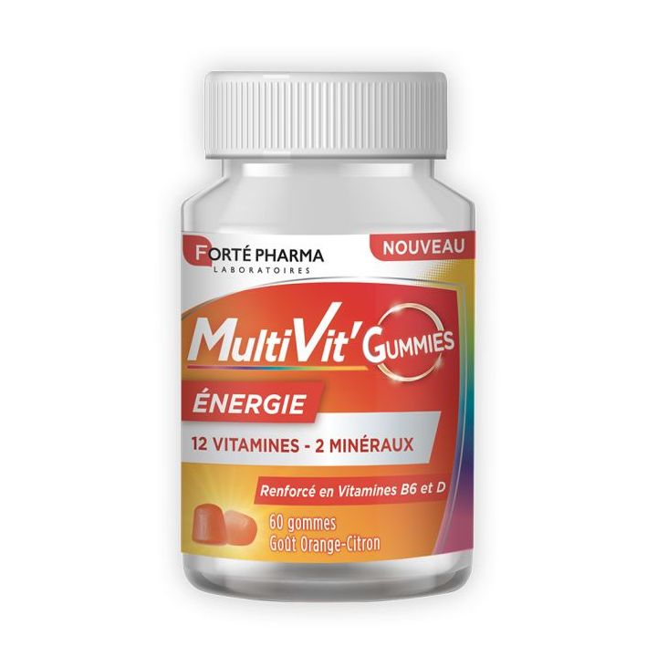 Multivit' Gummies &eacute;nergie Forte Pharma - pot de 60 gommes