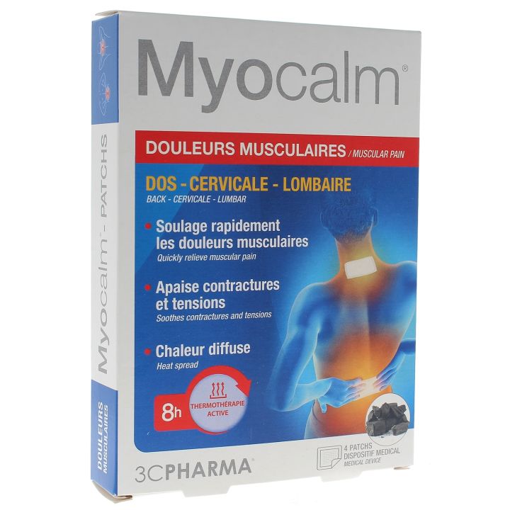 Myocalm Douleurs musculaires 3C Pharma - bo&icirc;te de 4 patchs