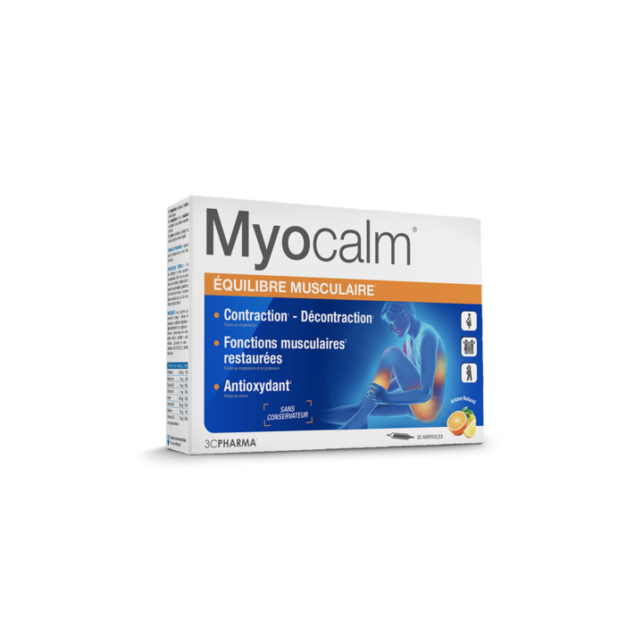 Myocalm &Eacute;quilibre Musculaire 3C Pharma - bo&icirc;te de 20 ampoules