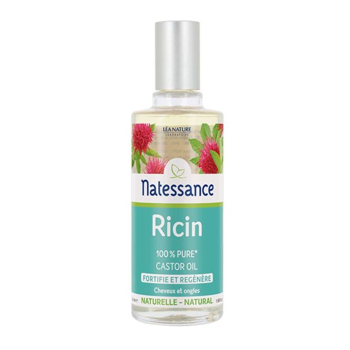 Natessance huile fortifiante ricin cheveux et ongles L&eacute;a Nature - flacon de 50 ml