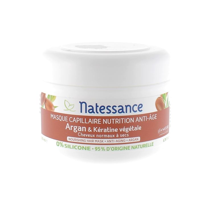 Natessance masque capillaire &agrave; l'argan L&eacute;a Nature - pot de 200 ml