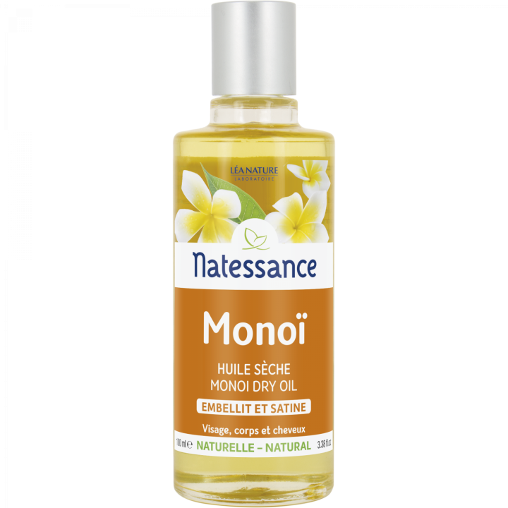 Natessance mono&iuml; huile s&egrave;che embellit et satine L&eacute;a Nature - flacon de 100 ml