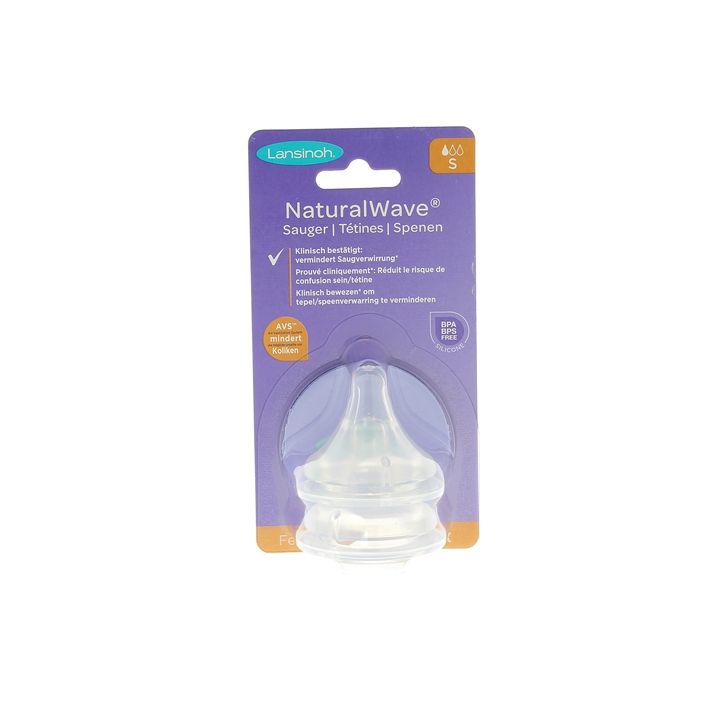 Natural Wave T&eacute;tines d&eacute;bit lent Lansinoh - lot de 2 t&eacute;tines