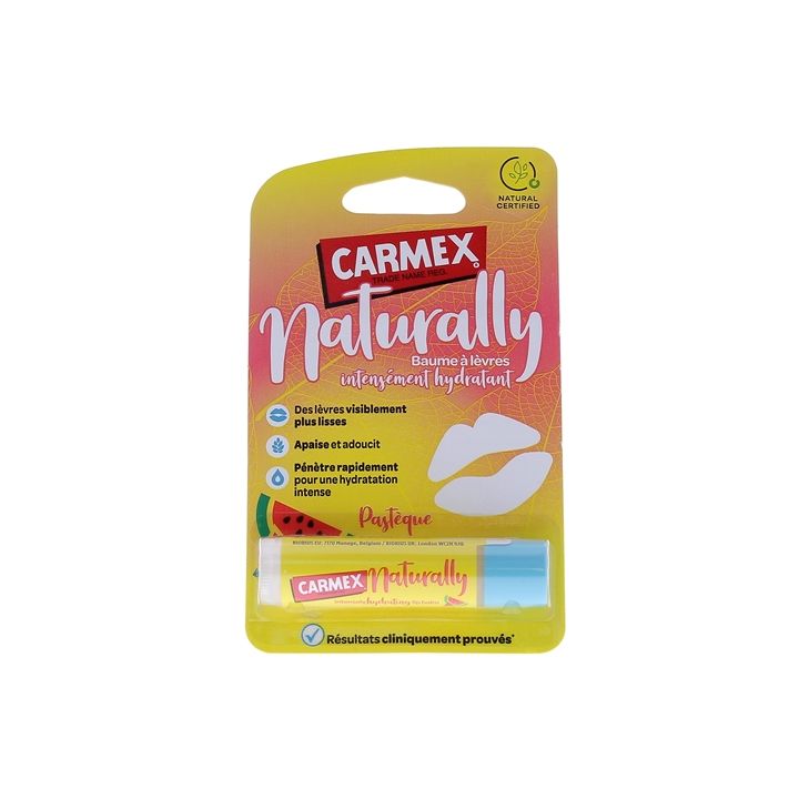 Naturally Baume &agrave; l&egrave;vres Intens&eacute;ment hydratant Past&egrave;que Carmex - stick de 4g