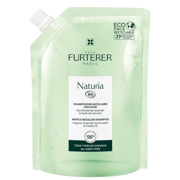 Naturia shampooing micellaire douceur bio Ren&eacute; Furterer - &eacute;co-recharge de 400ml