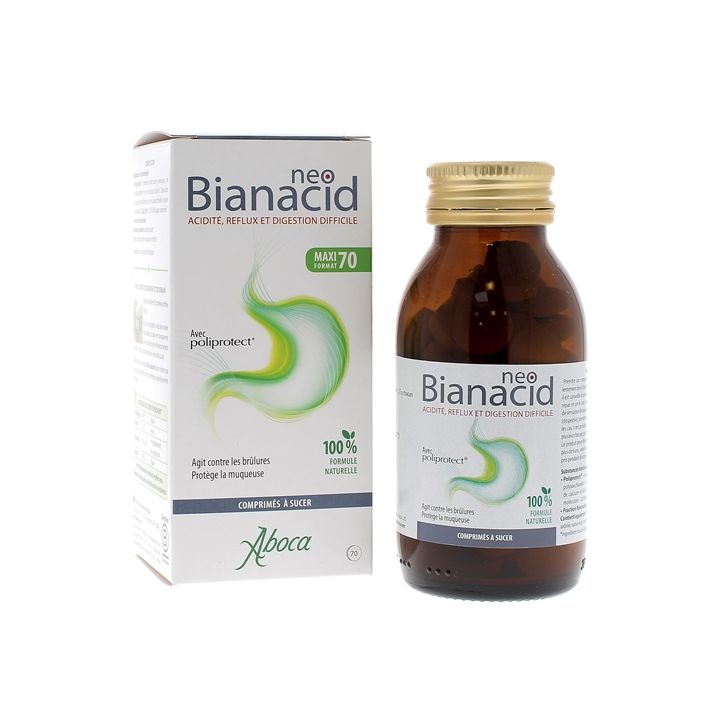 NeoBianacid acidit&eacute; et reflux Aboca - flacon de 70 comprim&eacute;s