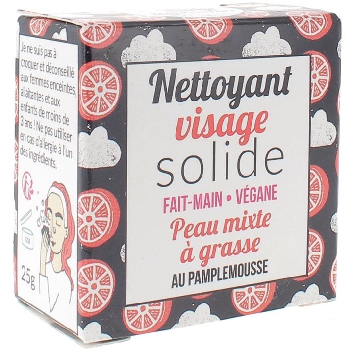 Nettoyant visage solide peau mixte &agrave; grasse Lamazuna - pain de 25g