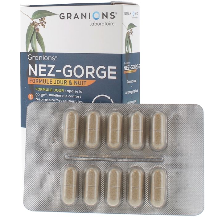 Nez-gorge jour et nuit Laboratoires Granions - bo&icirc;te de 20 g&eacute;lules