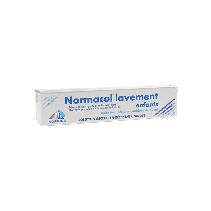 Normacol lavement enfants solution rectale r&eacute;cipient unidose - flacon de 60 ml